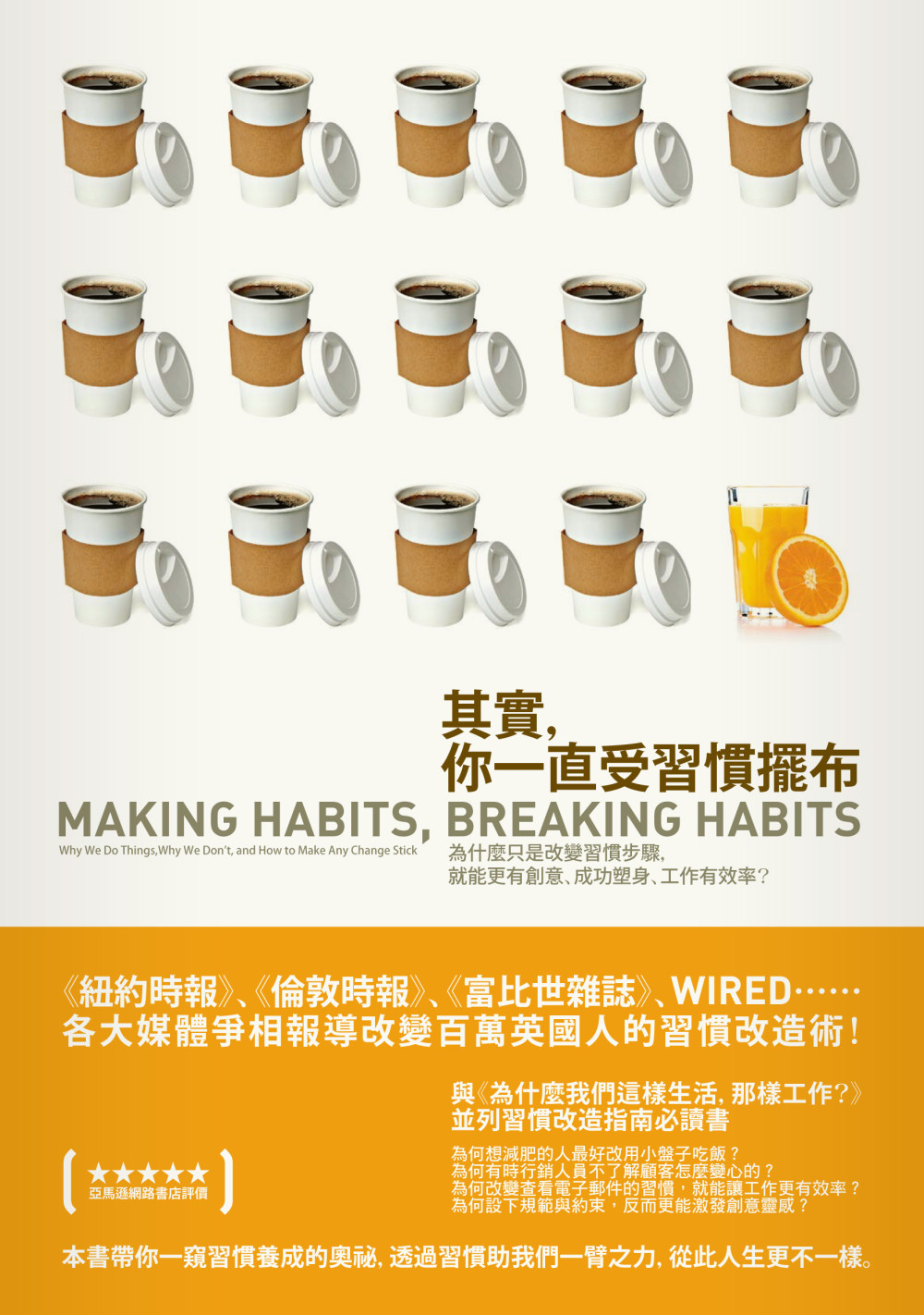 其實,你一直受習慣擺布:為什麼只是改變習慣步驟,就能更有創意、成功塑身、工作有效率? » 日月文化出版集團